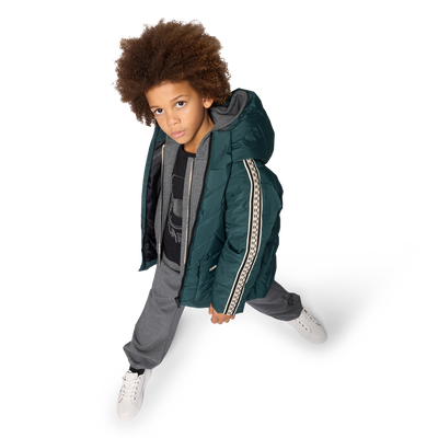 Casaco acolchoado com capuz KARL LAGERFELD KIDS BOY