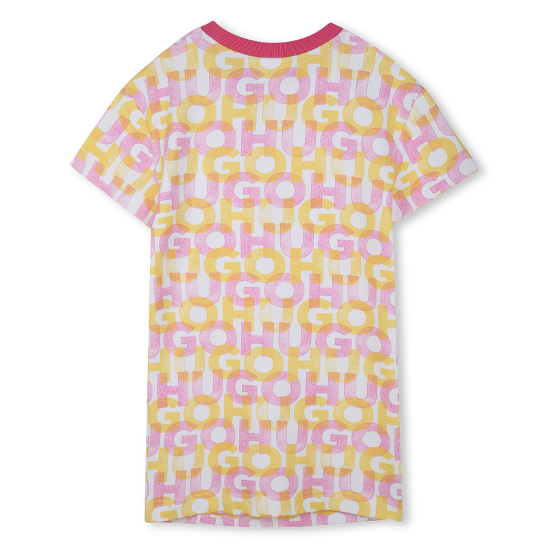Vestido estampado em molet&atilde;o HUGO 
                        GIRL