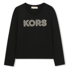 T-shirt de manga comprida em jersey, PRETO, hi-res
