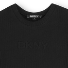 Vestido comprido bimaterial DKNY 
                    GIRL