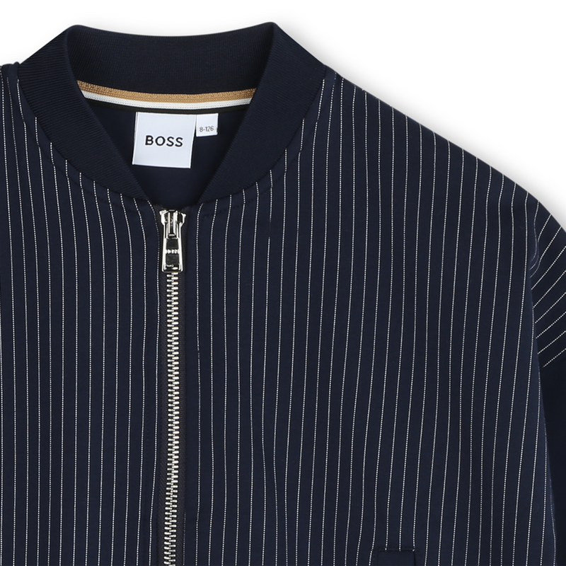 Cardig&atilde; com fecho e bolsos BOSS 
                        GIRL