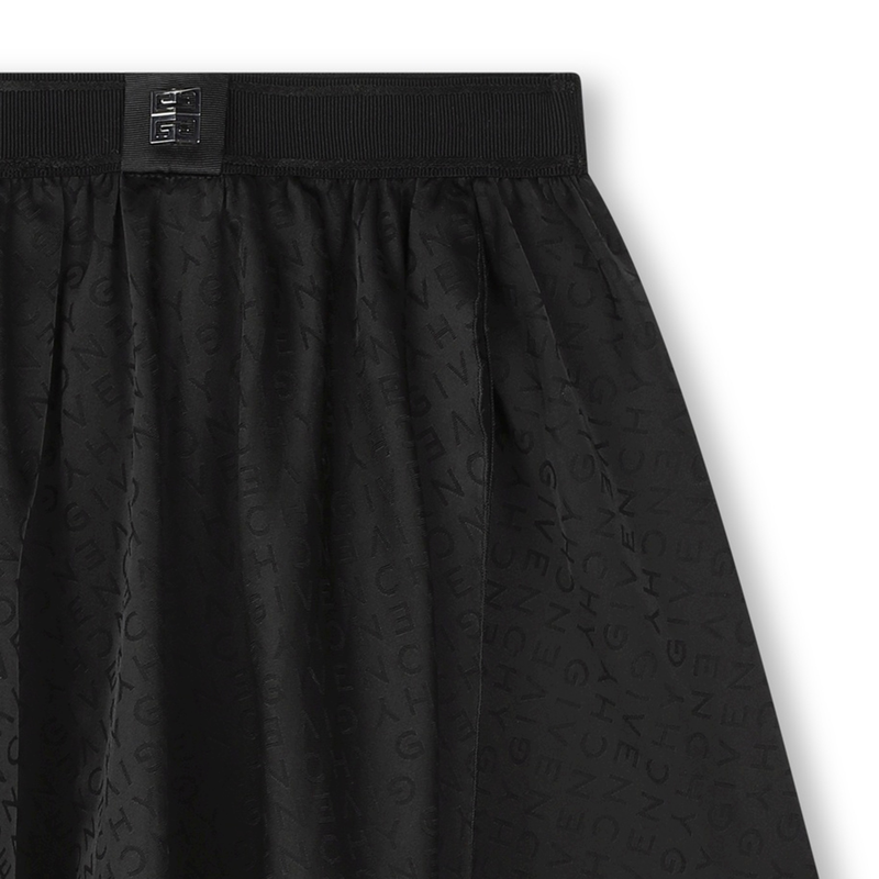 Saia assimétrica com logo GIVENCHY 
                    GIRL