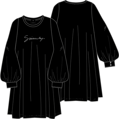 Vestido com mangas de cetim GIVENCHY GIRL