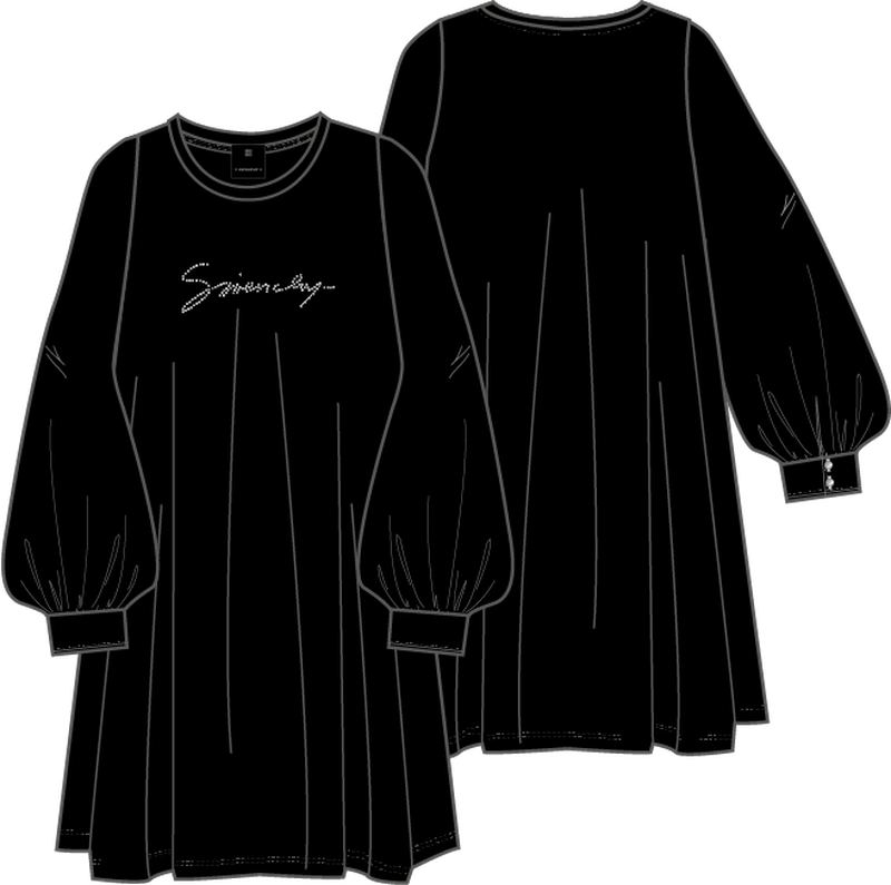 Vestido com mangas de cetim GIVENCHY 
                        GIRL