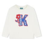 T-shirt manga comprida algod&atilde;o KENZO KIDS 
                    GIRL