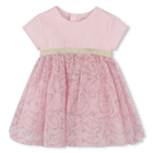 Vestido cerim&oacute;nia com folhos KARL LAGERFELD KIDS 
                    GIRL