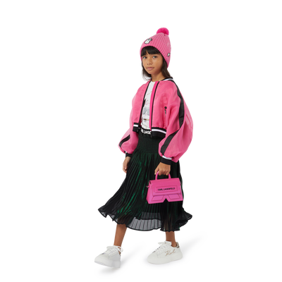 Saia midi plissada iridescente KARL LAGERFELD KIDS GIRL
