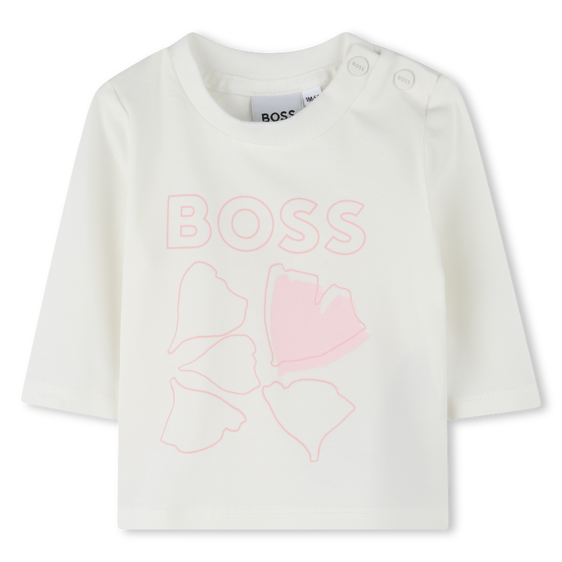 T-shirt estampado de p&eacute;talas BOSS 
                        GIRL