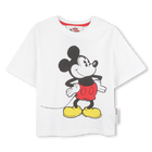 T-shirt de algod&atilde;o Mickey, BRANCO, hi-res