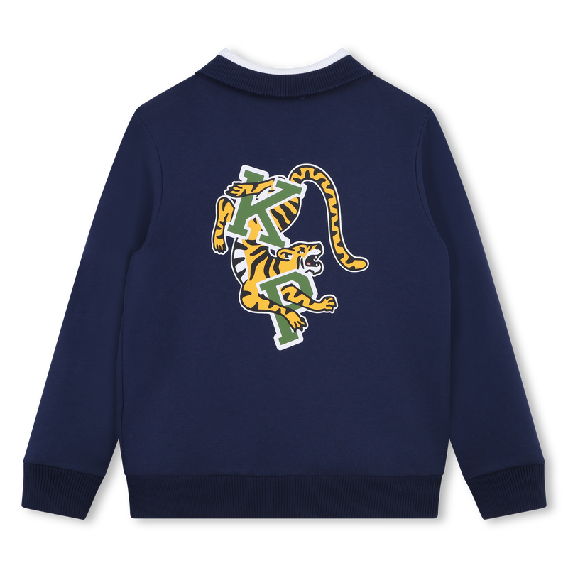 Cardigã bordado em moletão KENZO KIDS 
                    BOY