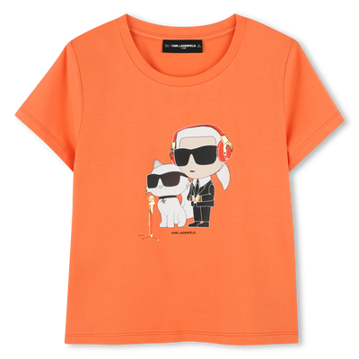 T-shirt com estampa KARL LAGERFELD KIDS GIRL
