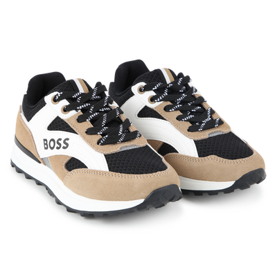 Sapatilhas pele com atacadores BOSS BOY