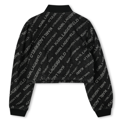 Jaqueta em ganga manga bal&atilde;o KARL LAGERFELD KIDS GIRL