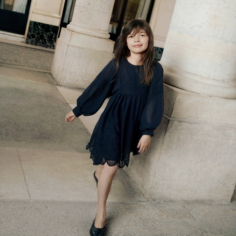 Vestido de cerimónia em seda CHLOE 
                    GIRL