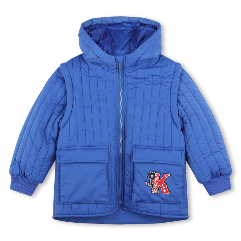 Blusão de penas com mangas amovíveis KENZO KIDS 
                    BOY