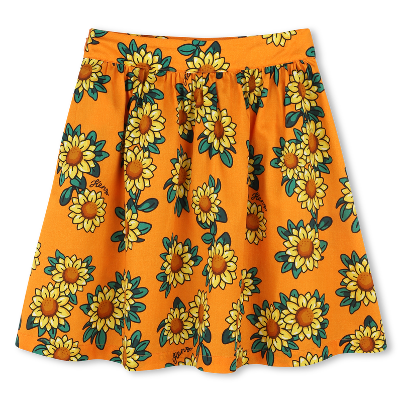 Saia estampada cetim algod&atilde;o KENZO KIDS 
                        MENINA