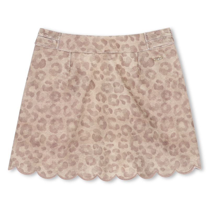 Saia curta com estampado de leopardo CHLOE 
                    GIRL