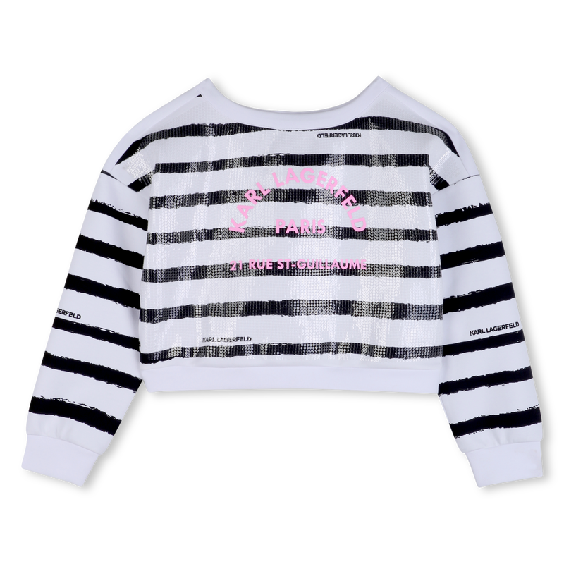 MOLETOM LISTRADO KARL LAGERFELD KIDS 
                        GIRL