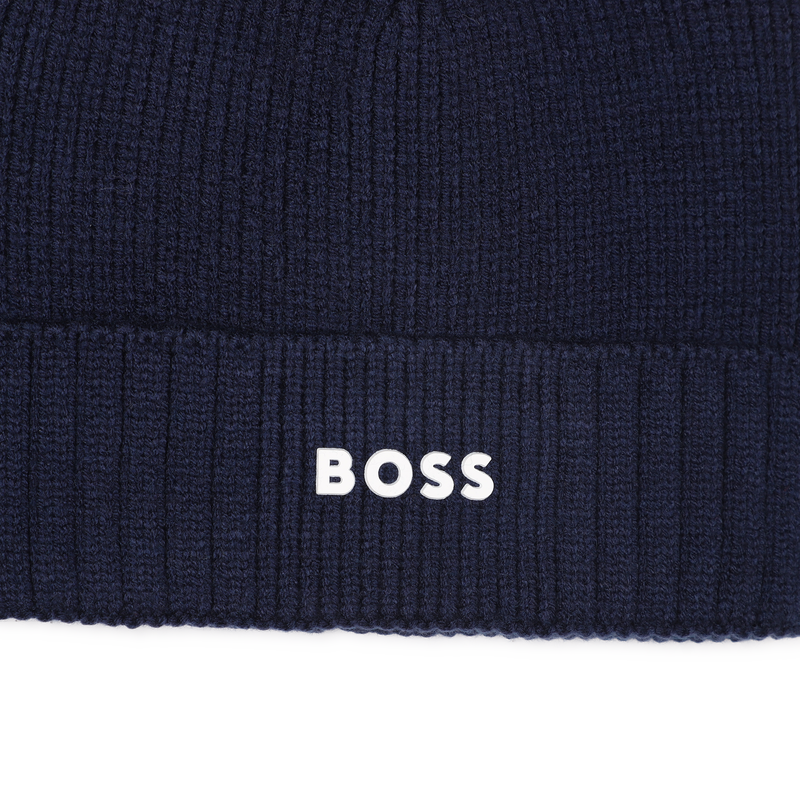 Chapéu de malha com logotipo BOSS 
                    BOY