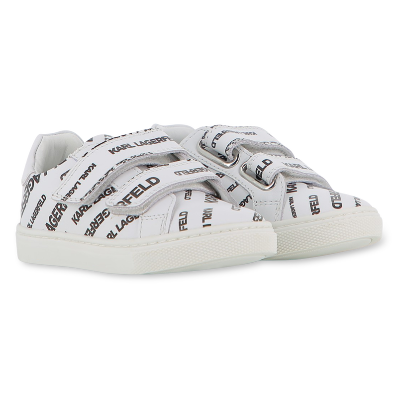 Sapatilhas de pele com velcro KARL LAGERFELD KIDS 
                    UNISEX