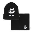 Gorro e cachecol tubular KARL LAGERFELD KIDS 
                    GIRL