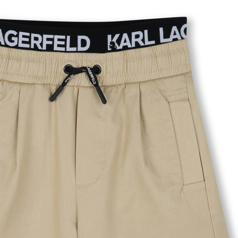 Bermudas em sarja KARL LAGERFELD KIDS 
                        BOY