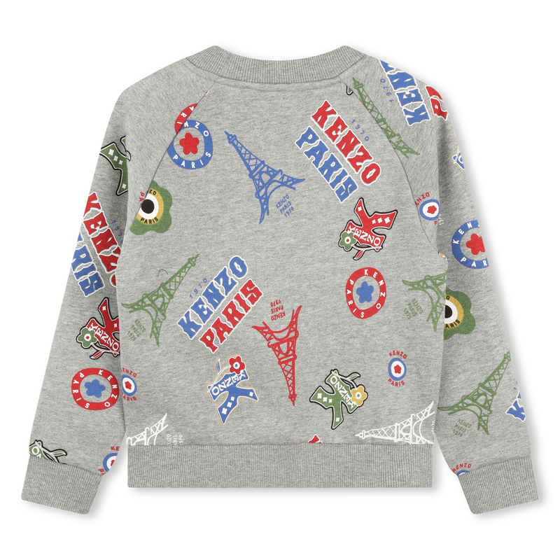 Sweatshirt molet&atilde;o estampada KENZO KIDS 
                        BOY