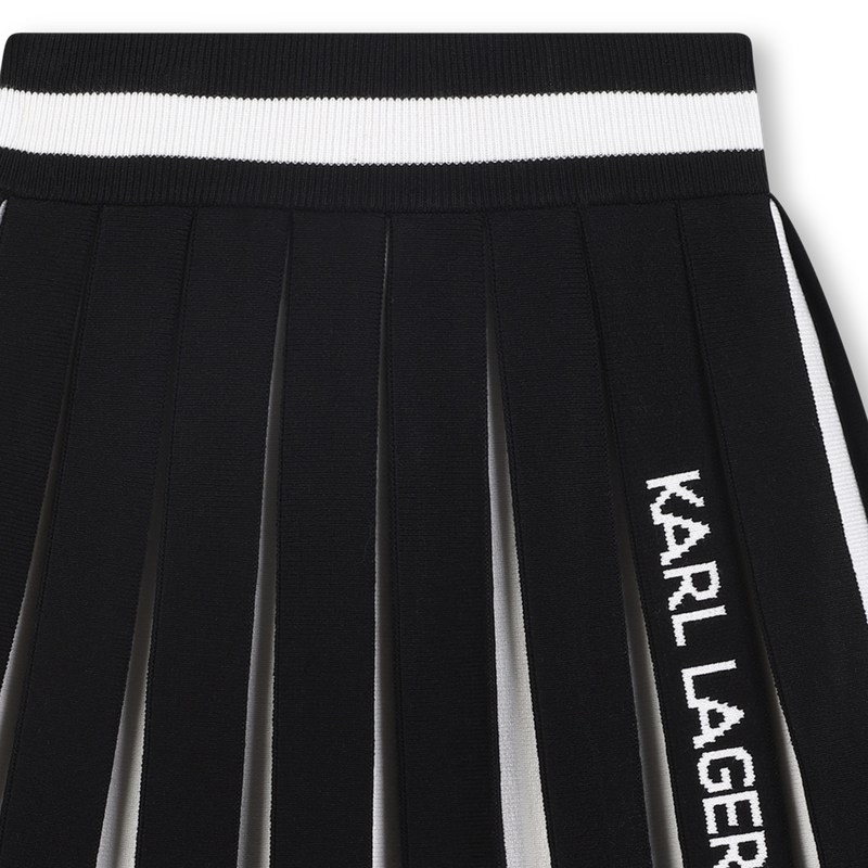Saia de malha plissada KARL LAGERFELD KIDS 
                    GIRL