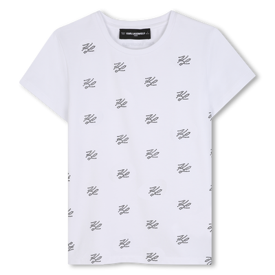 Camiseta de mangas curtas KARL LAGERFELD KIDS GIRL