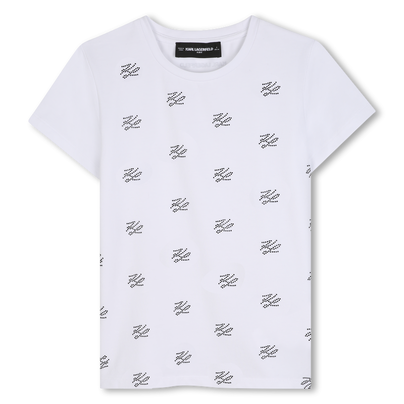 Camiseta de mangas curtas KARL LAGERFELD KIDS 
                        GIRL