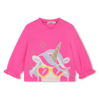 T-shirt com bot&otilde;es de press&atilde;o BILLIEBLUSH 
                    GIRL