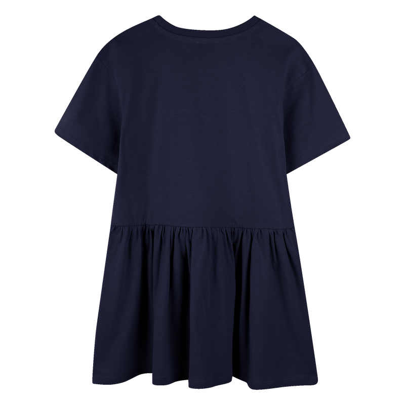 Logo print dress with ruffle KENZO KIDS 
                    GIRL
