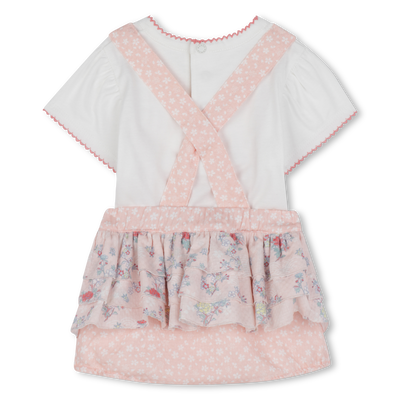 Conjunto de macac&atilde;o e t-shirt KENZO KIDS GIRL