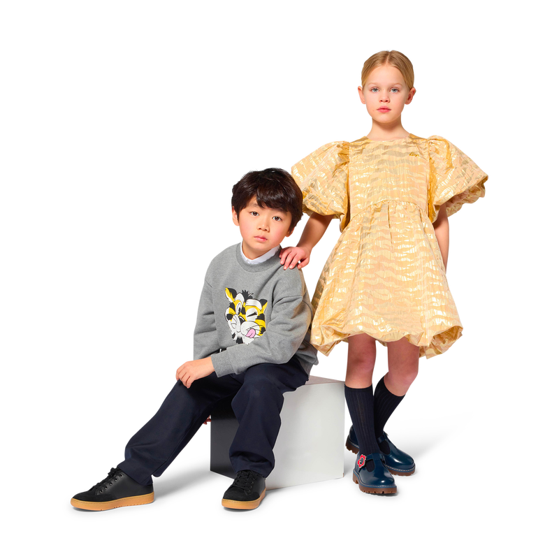 Vestido de cerim&ocirc;nia e scrunchie KENZO KIDS 
                        MENINA