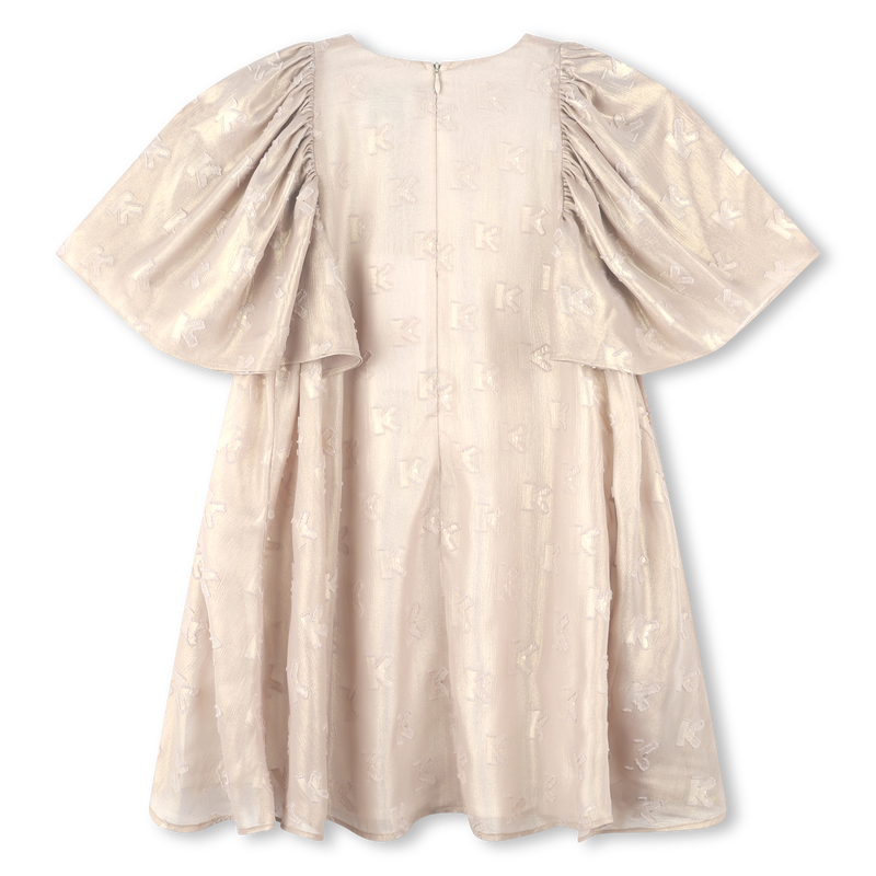 Vestido em jacquard lam&eacute; KENZO KIDS 
                        GIRL
