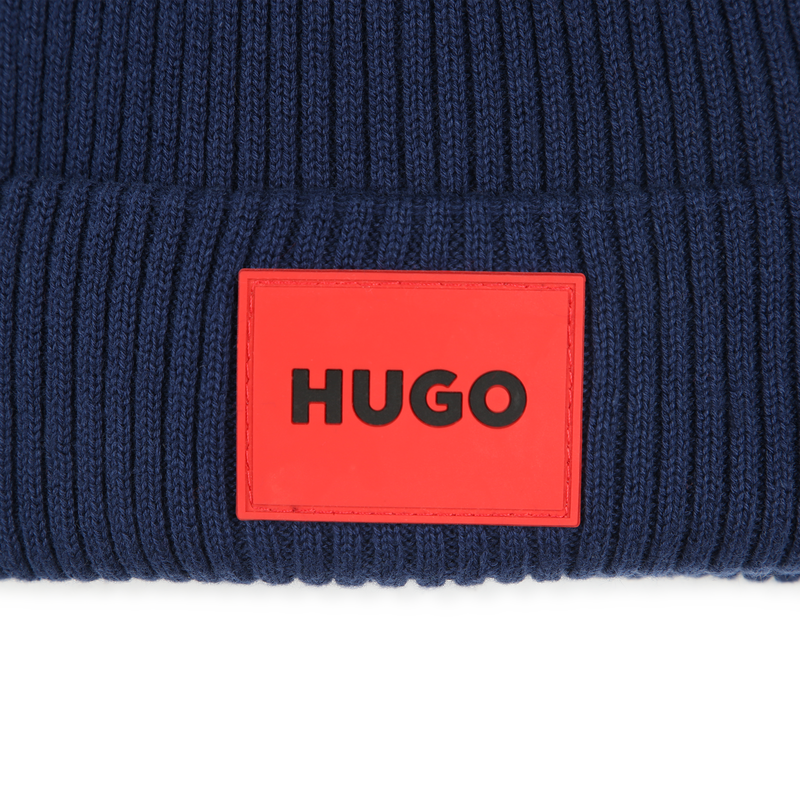 Gorro de malha de algod&atilde;o HUGO 
                        UNISEX