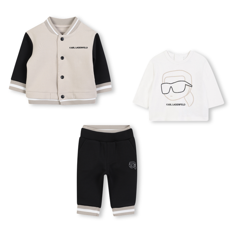 Conjunto de casaco e calças em jersey duplo KARL LAGERFELD KIDS 
                    BOY
