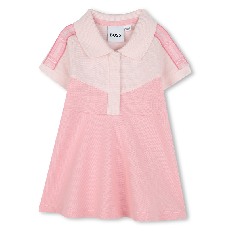 Vestido gola polo com recortes BOSS 
                        GIRL