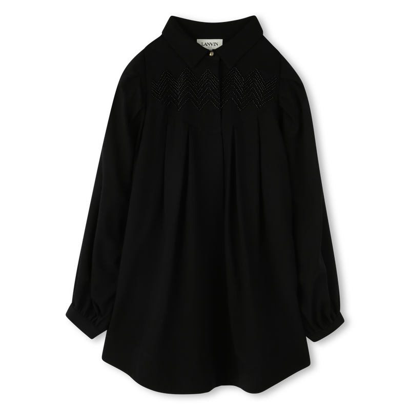 Vestido estampado bordado LANVIN 
                    GIRL