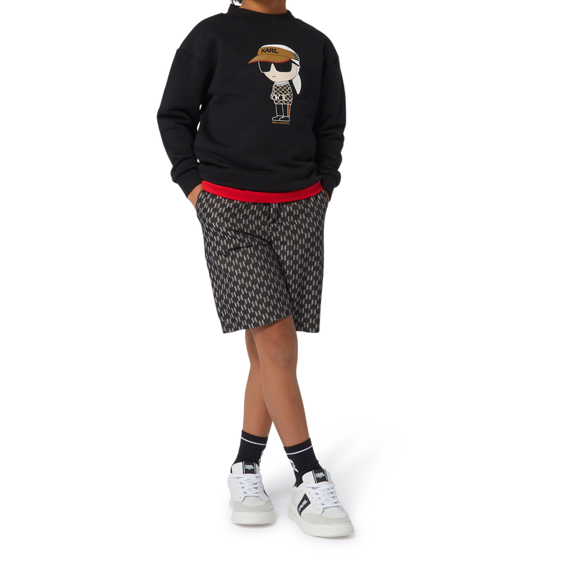 Sweatshirt em molet&atilde;o KARL LAGERFELD KIDS 
                        BOY