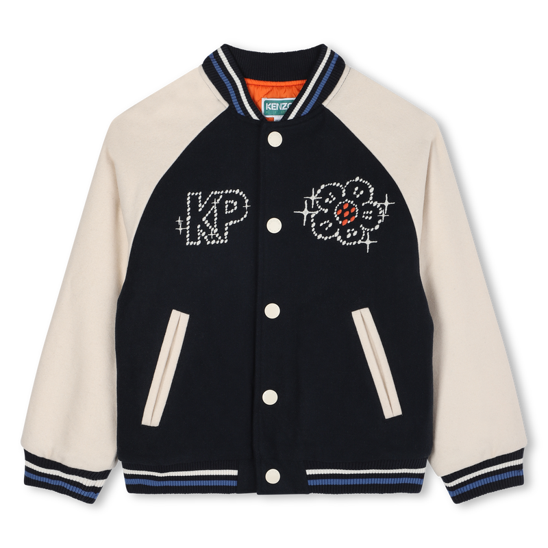 Jaqueta bomber com fecho de press&atilde;o KENZO KIDS 
                        GIRL