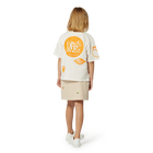 Saia de algod&atilde;o com emblemas KENZO KIDS 
                    MENINA