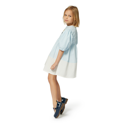 Vestido bicolor em corte evas&eacute; KENZO KIDS GIRL
