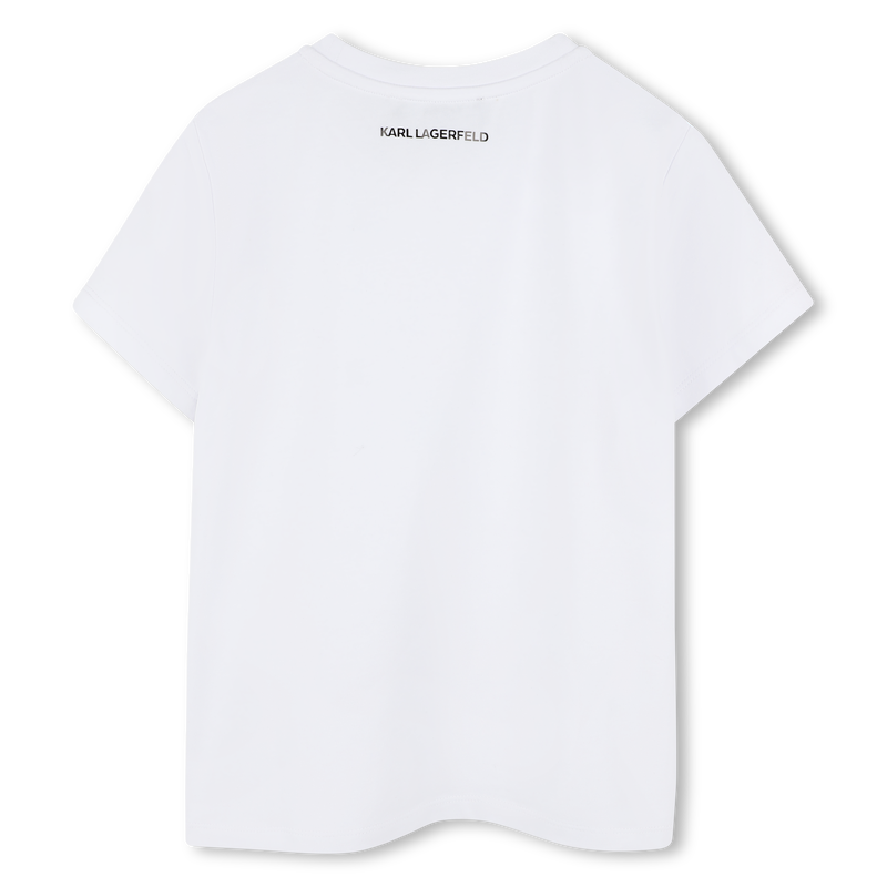 T-shirt with diamantés KARL LAGERFELD KIDS 
                    GIRL