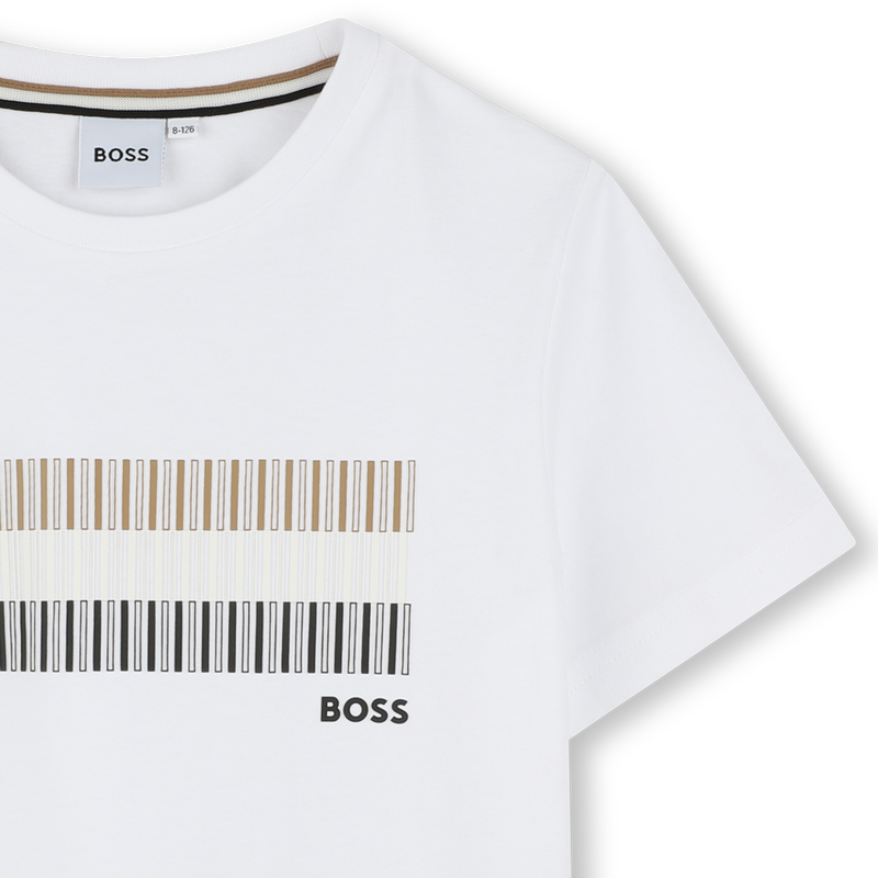 T-shirt manga curta em algod&atilde;o BOSS 
                        BOY