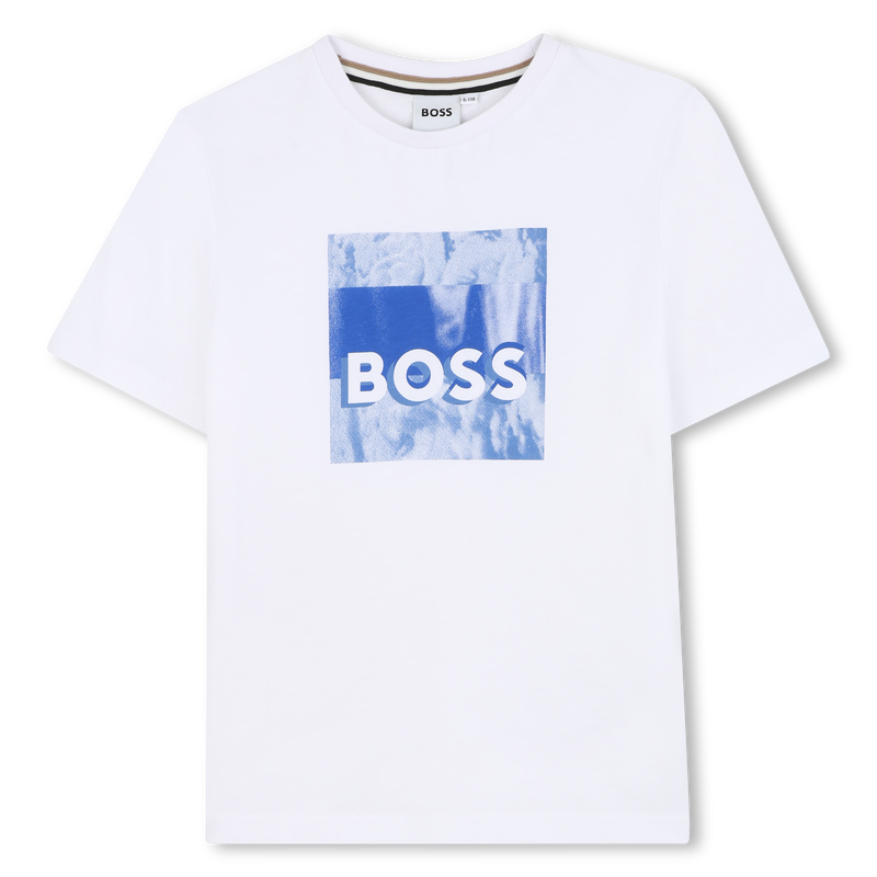 T-shirt manga curta em algod&atilde;o BOSS 
                        BOY