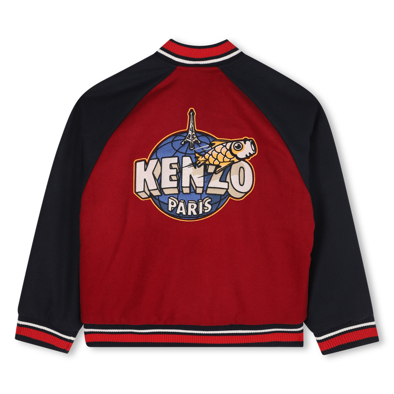 Jaqueta bomber com fecho de press&atilde;o KENZO KIDS 
                        UNISEX