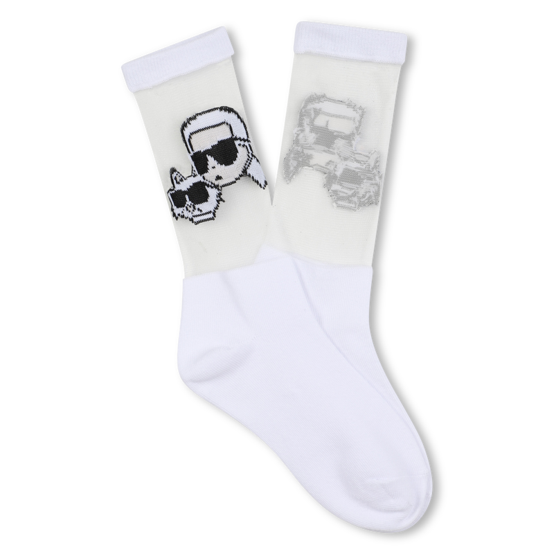 Meias de cano médio KARL LAGERFELD KIDS 
                    GIRL