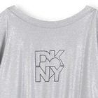 Vestido de jersey prateado com lantejoulas DKNY 
                    GIRL