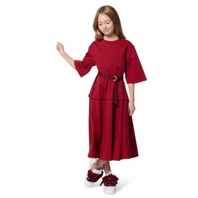 Vestido comprido de algodão LANVIN GIRL